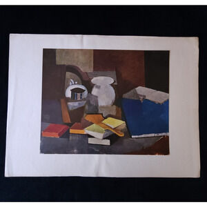 1947 Roger De La Fresnaye Cubist Still Life 1st Limited Edition Lithograph Art